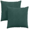 vidaXL Sofa Pillows 2 pcs Dark Green 60 x 60 cm Corduroy Fabric