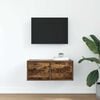 vidaXL TV Cabinet Smoked Oak 60x31x25.5 cm Engineered Wood