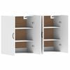 vidaXL Wall Mounted Cabinets 2 pcs White Engineered Wood