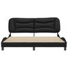 vidaXL Bed Frame without Mattress "Hvar" Black 180x200 cm Super King Faux Leather