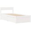 vidaXL Bed Frame without Mattress White 100x200 cm Solid Wood Pine