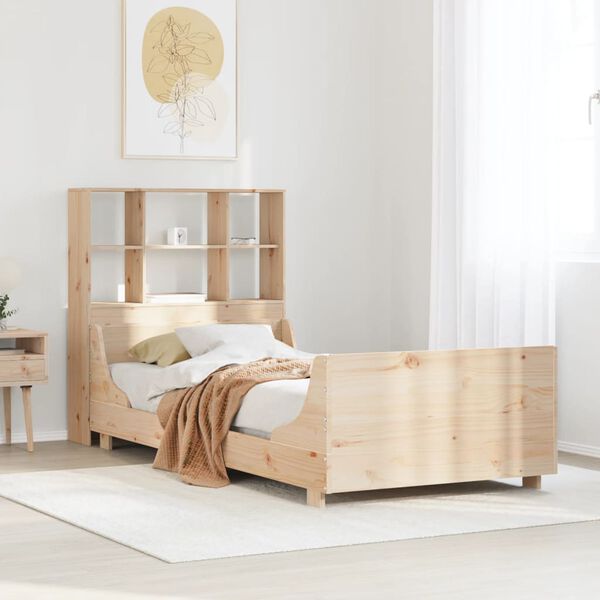 vidaXL Bookcase Bed without Mattress 90x200 cm Solid Wood