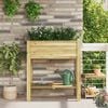 vidaXL High Planter Brown 85.5 x 46.5 x 96 cm Impregnated Pine Wood