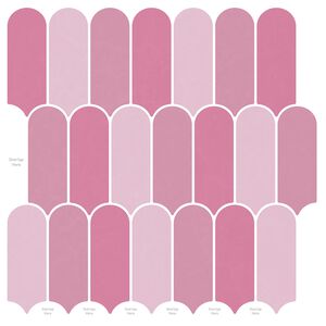 vidaXL Feather Tile 10 pcs Pink 30 x 30 cm Polyurethane and PET
