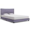 vidaXL Bed Frame without Mattress Light Grey Fabric 135x190 cm