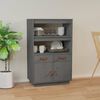 vidaXL Highboard Grey 67x40x108.5 cm Solid Wood Pine