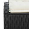 vidaXL Garden Sofa Black 124 x 62 x 69cm Poly Rattan