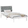 vidaXL Bed Frame with Upholstered Headboard White 100 x 200 cm
