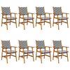 vidaXL Garden Chairs 8 pcs Solid Acacia Wood
