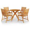vidaXL 5 Piece Garden Dining Set Solid Wood Acacia