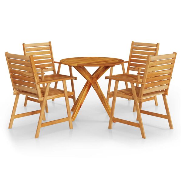 vidaXL 5 Piece Garden Dining Set Solid Wood Acacia