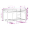 vidaXL Bunk Bed without Mattress Pink 80x200 cm Solid Wood Pine