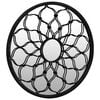 vidaXL Garden Mirror Black 60x3 cm Iron Round for Outdoor Use