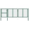 vidaXL Garden Gate Steel 400x125 cm Green