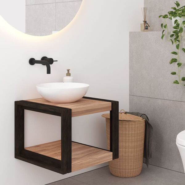 vidaXL Bathroom Cabinet 45x45x35 cm Solid Wood Teak