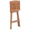 vidaXL Folding Bar Stools 4 pcs Solid Teak Wood
