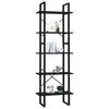 vidaXL 5-Tier Book Cabinet Black 60x30x175 cm Engineered Wood