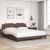 vidaXL Bed Frame without Mattress "Zadar" Brown 180x200 cm Super King Faux Leather