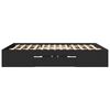 vidaXL Bed Frame without Mattress Black 150x200 cm King Size Engineered Wood