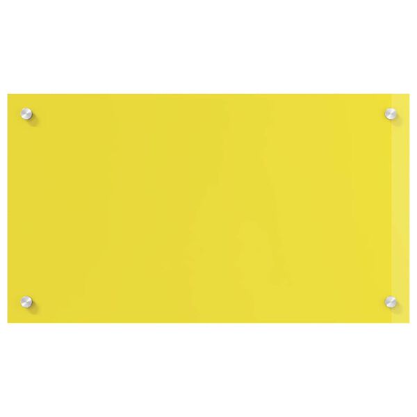 vidaXL Kitchen Backsplash Yellow 70 x 40 x 0.6 cm Tempered Glass