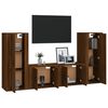 vidaXL 4 Piece TV Cabinet Set Brown Oak Engineered Wood