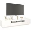 vidaXL TV Cabinet with LED Lights White 200x35x40 cm