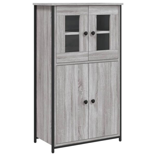 vidaXL Highboard Grey Sonoma 62x32x106.5 cm Engineered Wood