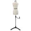 vidaXL Adjustable Dress Form Female Height Adjustable Cream S Velvet