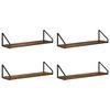 vidaXL Wall Shelves 4 pcs Smoked Oak 60 x 16 x 15.5 cm