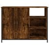 vidaXL Sideboard Smoked Oak 100x33x75 cm Engineered Wood