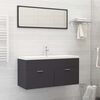 vidaXL 2 Piece Bathroom Furniture Set Grey Engineered Wood