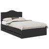 vidaXL Bed Frame with Drawer Black 120 x 190 cm Engineer Wood