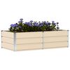 vidaXL Planter Ivory 160 x 80 x 45 cm Steel