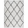 vidaXL Shaggy Rug PAMPLONA High Pile Modern Cream and Black 240x340 cm
