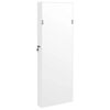 vidaXL Mirror Jewellery Cabinet Wall Mounted White 37.5x10x106 cm