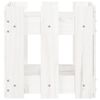 vidaXL Garden Planter with Fence Design White 30x30x30 cm Solid Wood Pine