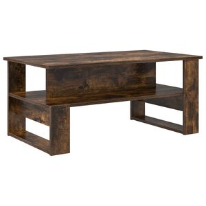 vidaXL Coffee Table Smoked Oak 90 x 50 x 40 cm Engineered Wood