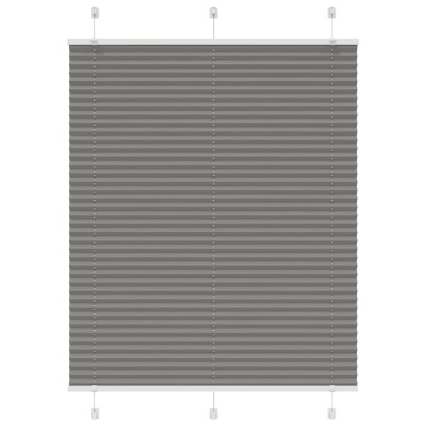 vidaXL Pleated Blind Anthracite 110x100 cm Fabric Width 109.4 cm Polyester
