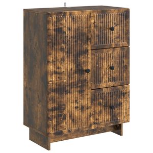 vidaXL Sideboard Smoked Oak 66 x 34.5 x 90 cm Engineered Wood