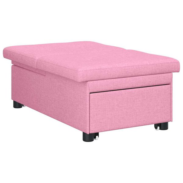 vidaXL Sofa Bed Pink 194 x 67 x 37 cm Fabric