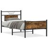 vidaXL Bed Frame without Mattress Smoked Oak 90x190 cm Engineered Wood