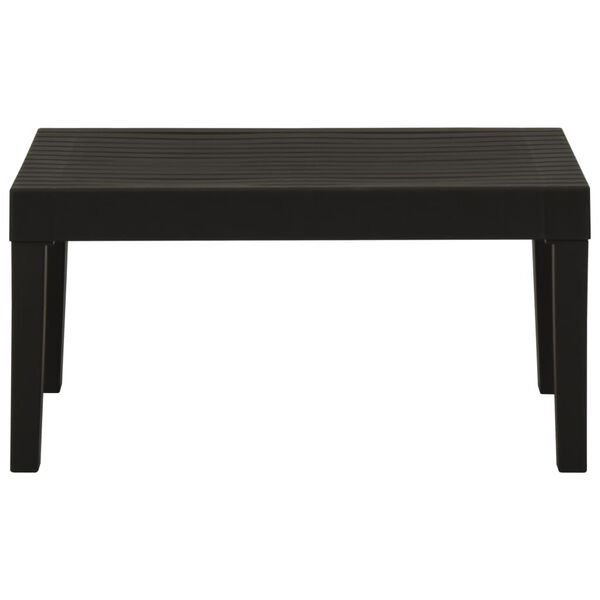 vidaXL Garden Lounge Table Plastic Grey