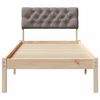 vidaXL Bed frame Brown and taupe 80 x 200 cm Solid pine wood