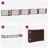 vidaXL Dog Gate with Door Foldable 10 Panels Brown 800 cm Poplar Wood