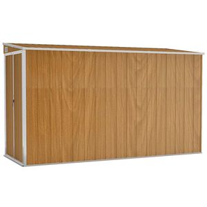 vidaXL Wall-mounted Garden Shed Brown 118x288x178 cm Galvanised Steel