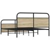 vidaXL Metal Bed Frame without Mattress Sonoma Oak 150x200 cm King Size