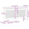 vidaXL Radiator Cover White 172x19x81.5 cm MDF