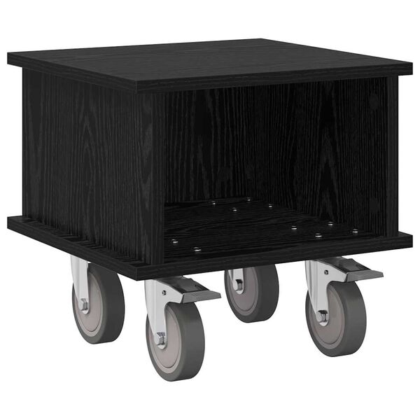 vidaXL TV Stand Black Oak 37 x 35 x 35 cm Engineered Wood