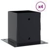 vidaXL Post Bases Square 4 pcs Anthracite 101x101 mm
