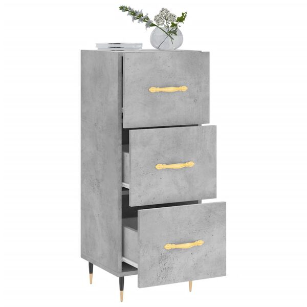 vidaXL Sideboard Concrete Grey 34.5x34x90 cm Engineered Wood